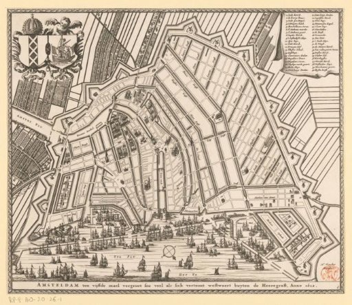 Map of Amsterdam, 1612
