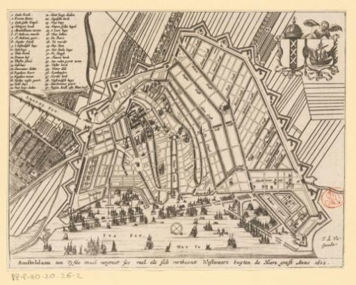 Map of Amsterdam, 1612