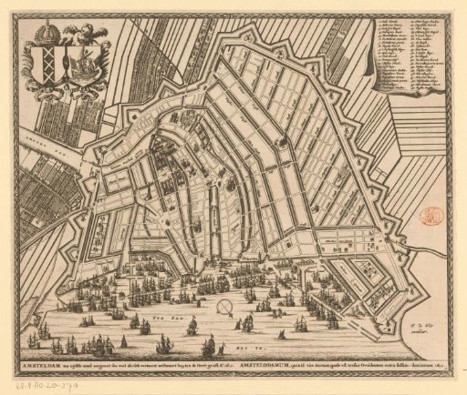 Map of Amsterdam, 1612