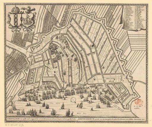 Map of Amsterdam, 1612