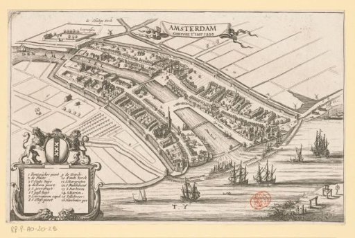 Plan of Amsterdam, 1220