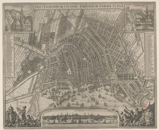 Map of Amsterdam with City View
