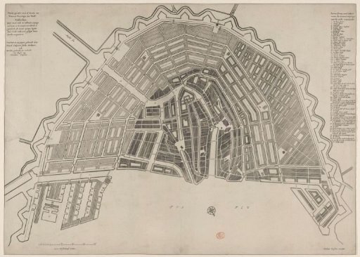 Map of Amsterdam with Design for the Fourth Extension