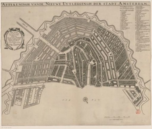 Map of Amsterdam with Design for the Fourth Extension