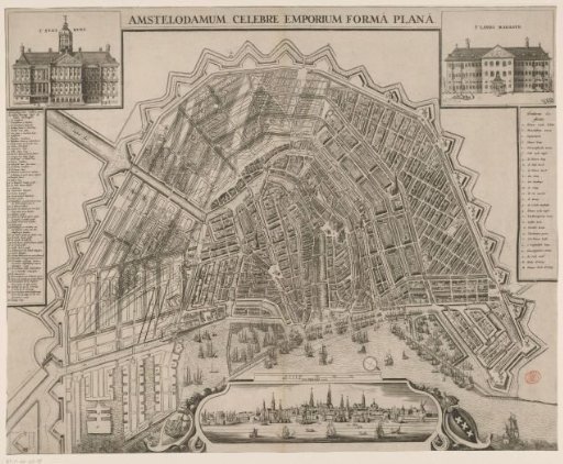 Map of Amsterdam with Design for the Fourth Extension