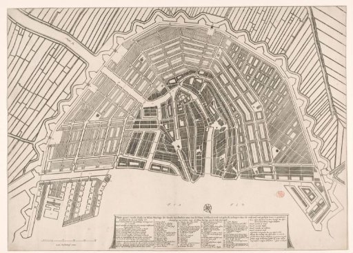 Map of Amsterdam with a plan for the Fourth Extension