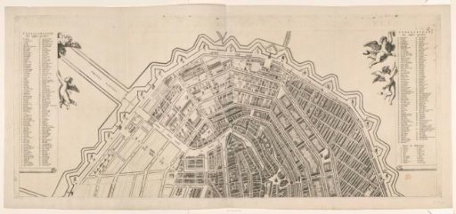 Map of Amsterdam with city view (upper section)