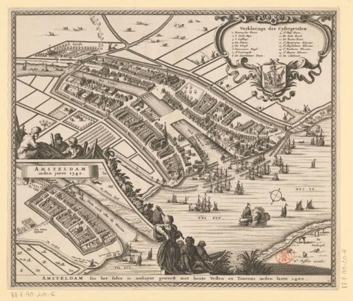 Plan of Amsterdam, 1400