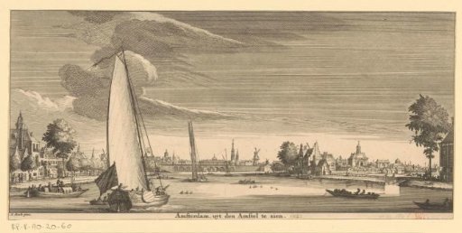 View of Amsterdam, seen from the Amstel
