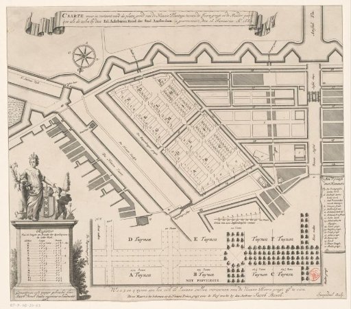Map with design for the Nieuwe Plantage in Amsterdam