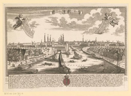 View of Amsterdam, seen from the Amstel
