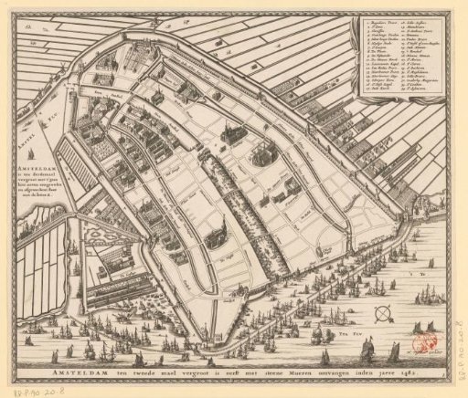 Plan of Amsterdam, 1482