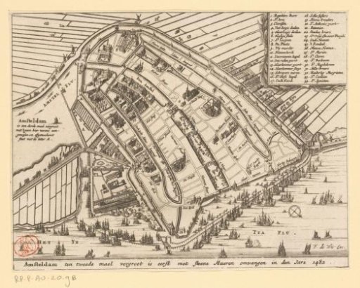 Plan of Amsterdam, 1482