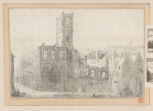 Ruin of the burnt Old Town Hall of Amsterdam, 1652