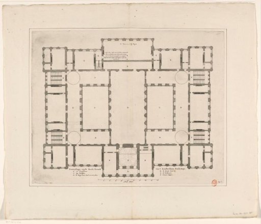 Plan of the second floor ('third Ground') of the Town Hall on the Dam
