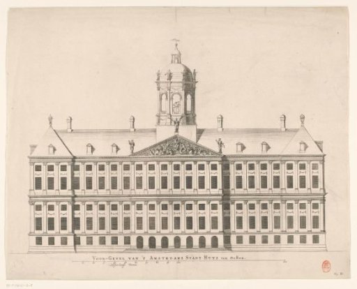 Front elevation (east side) of the Town Hall on the Dam