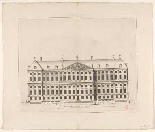 Rear elevation (west side) of the Town Hall on the Dam