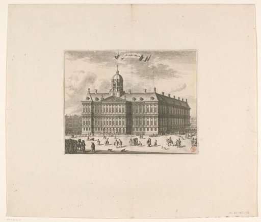 View of the front of the Town Hall on the Dam