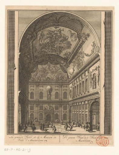 West side of the Burgerzaal in the Town Hall on the Dam