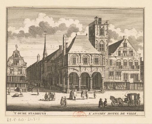 View of the Old Town Hall in Amsterdam