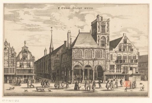 View of the Old Town Hall in Amsterdam
