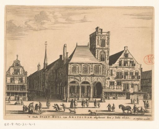 View of the Old Town Hall in Amsterdam