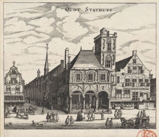 View of the Old Town Hall in Amsterdam