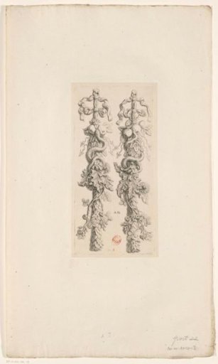 Two pilaster festoons with apples, snakes and leaves from the Court of the Town Hall on the Dam