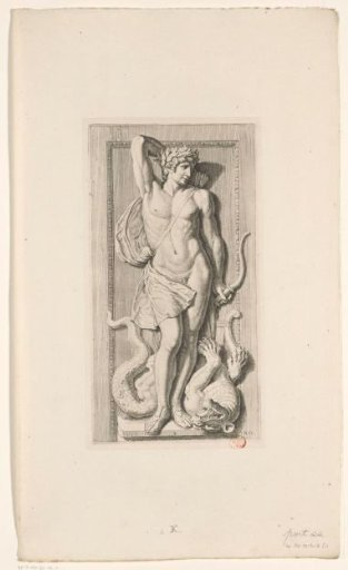Statue of Apollo in the western gallery of the Town Hall on the Dam