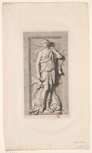 Statue of Diana in the eastern gallery of the Town Hall on the Dam