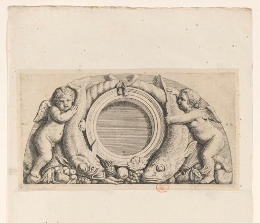 Lunette with putti, fish and cornucopias in the eastern gallery of the Town Hall on the Dam