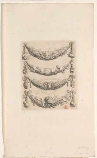 Four festoons in the galleries of the Town Hall on the Dam