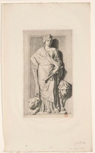 Statue of Cybele in the eastern gallery of the Town Hall on the Dam