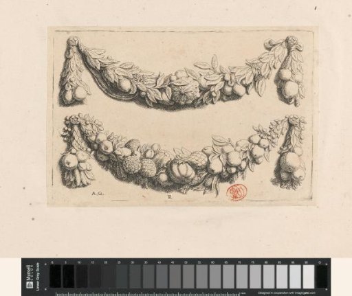 Two festoons with fruit and leaves in the eastern gallery of the Town Hall on the Dam