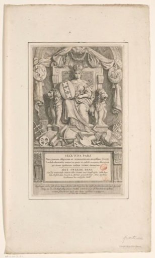 Amsterdam City Maiden flanked by two lions