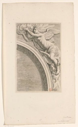 Relief with personification of the element Air above the arch on the east side of the Civic Hall in the Town Hall on the Dam