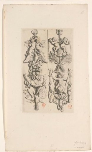 Festoons with attributes of the personifications of the elements Air (west side) and Water (east side) in the Civic Hall of the Town Hall on the Dam