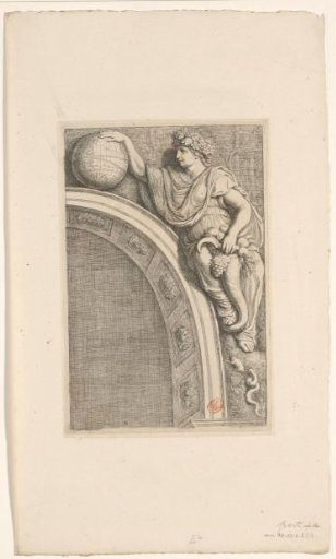 Relief with personification of the element Earth above the arch on the west side of the Civic Hall in the Town Hall on the Dam