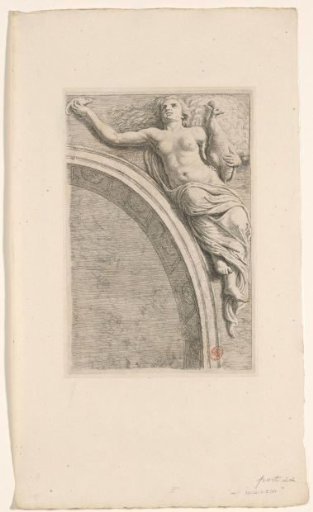 Relief with personification of the element Air above the arch on the west side of the Civic Hall in the Town Hall on the Dam