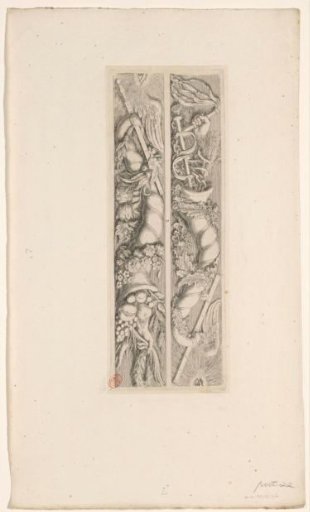 Frieze above entrance of Aldermen's Hall on west side of Citizens' Hall in the Town Hall on the Dam