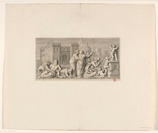 Frieze with triumphal procession of Quintus Fabius Maximus on mantelpiece in Burgomasters' Room of the Town Hall on the Dam (first part)