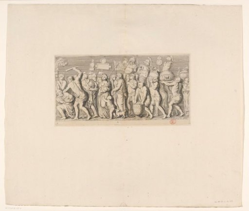 Frieze with triumphal procession of Quintus Fabius Maximus on mantelpiece in Burgomasters' Room of the Town Hall on the Dam (fourth part)