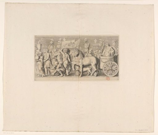 Frieze with triumphal procession of Quintus Fabius Maximus on mantelpiece in Burgomasters' Room of the Town Hall on the Dam (fifth part)