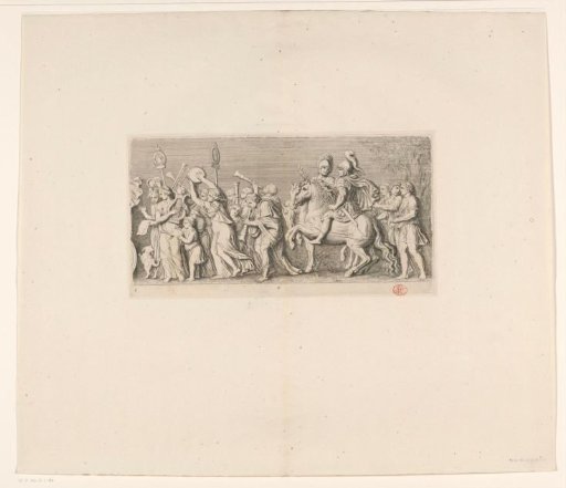 Frieze with triumphal procession of Quintus Fabius Maximus on mantelpiece in Burgomasters' Room of the Town Hall on the Dam (sixth part)