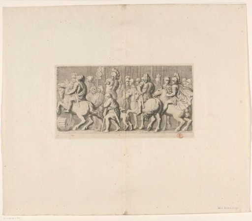 Frieze with triumphal procession of Quintus Fabius Maximus on mantelpiece in Burgomasters' Room of the Town Hall on the Dam (seventh part)