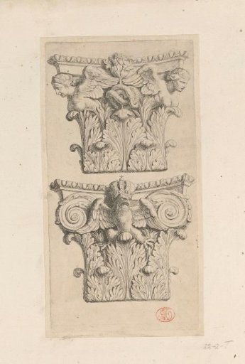 Capital with sphinxes and capital with eagle and imperial crown in the Town Hall on the Dam