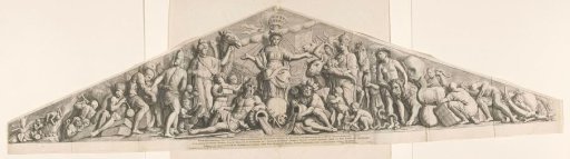 Relief on the tympanum on the rear facade of the Town Hall on the Dam