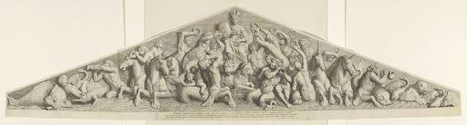 Relief on the tympanum on the front facade of the Town Hall on the Dam