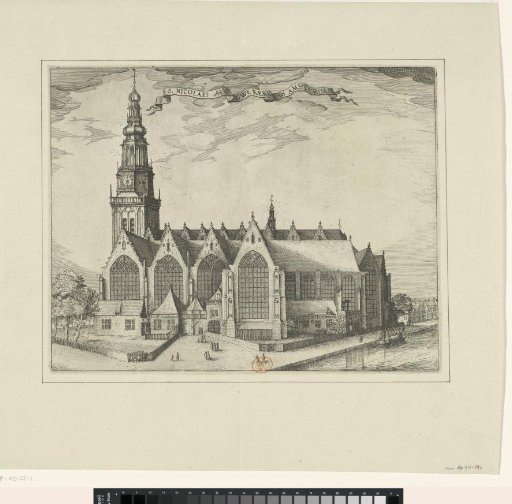 View of the Old Church in Amsterdam