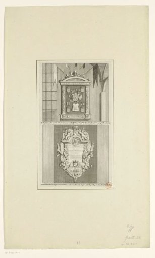 Funerary Monuments of Field Marshal Paulus Wirtz and Lieutenant-Admiral Willem van der Zaan in the Oude Kerk, Amsterdam